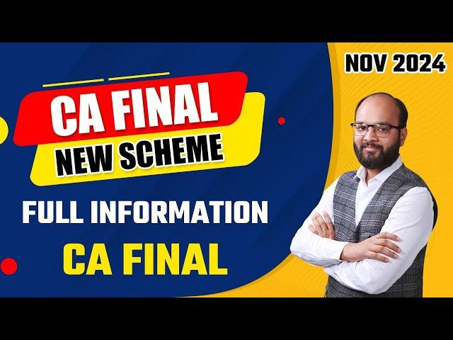 CA Final New Scheme 24 Full Information | CA New Course 24 Complete Details | ICAI New Scheme 2024