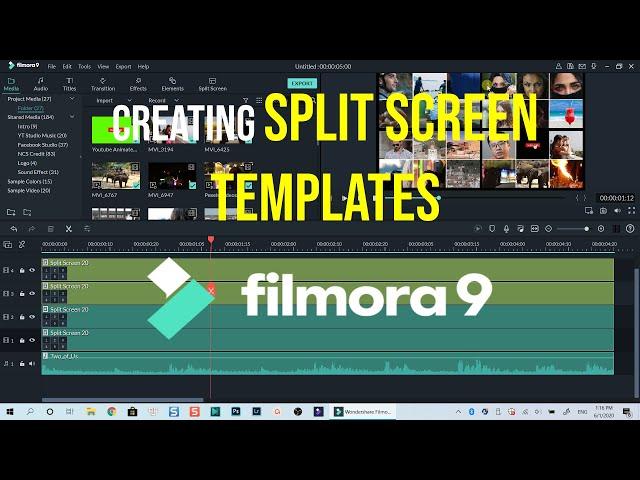 Creating NEW Split Screen Templates In Filmora 9