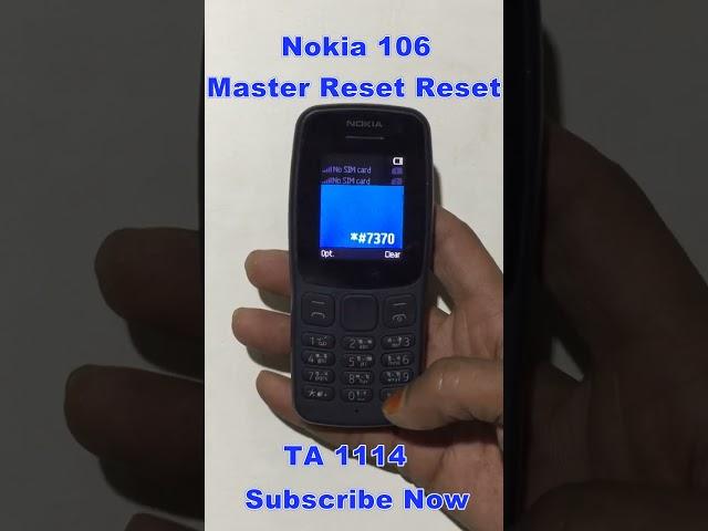 Nokia 106 Master Reset | Nokia TA1114 Factory Reset | Nokia 106 TA 1114 Hard Reset Unlock