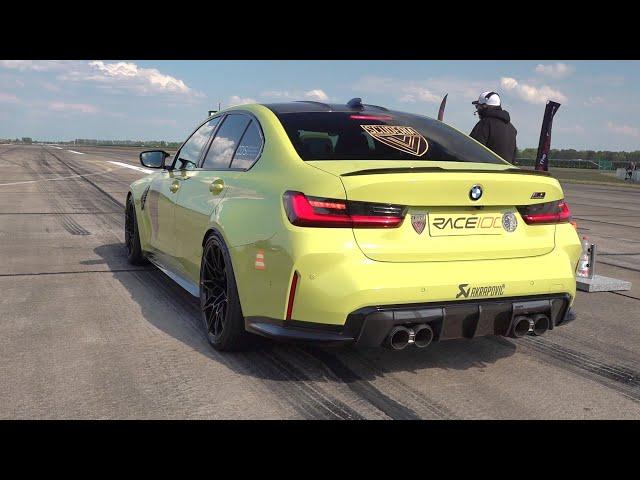 BMW M3 G80 Competition with Akrapovic Exhaust - Acceleration Sounds!