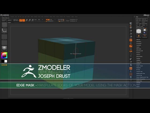 ZBrush ZModeler Edge Actions - Edge Mask