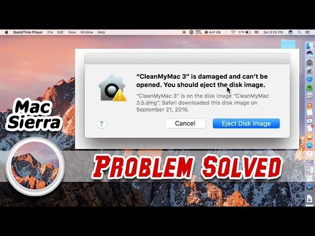 macOS Seirra - How to fix the file is damaged and can't be opened