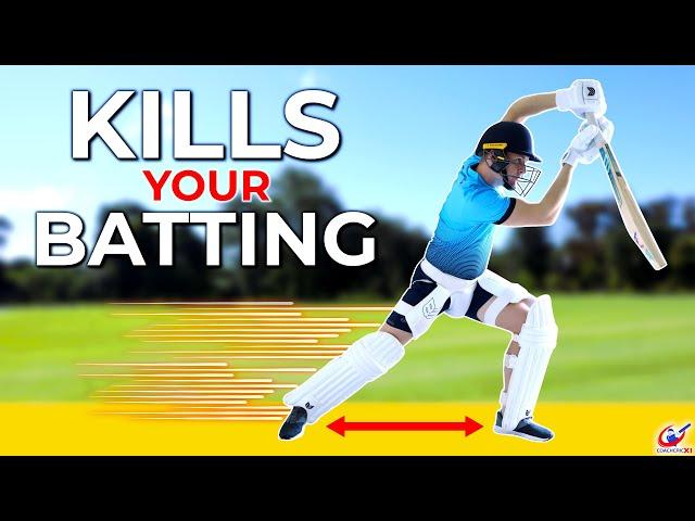 This can DESTROY your batting - Fixing OVERSTRIDING when Batting