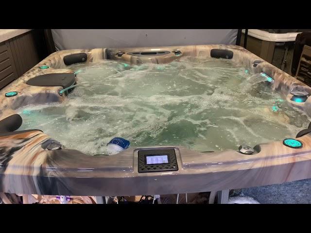 American Whirlpool / Maax Spas 890 3-6hp motors 100” x 92” 78 jets sound system cleanzone ultra UV