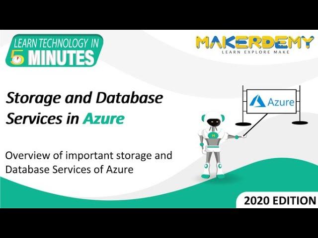 Storage and Database Services in Azure(2020) | Learn Technology in 5 Minutes