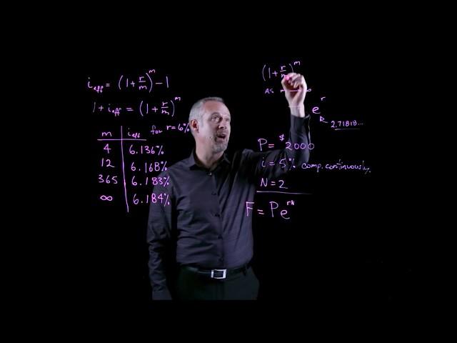 Continuous Compounding - Engineering Economics Lightboard