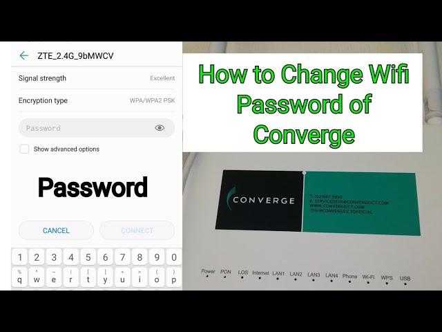 Paano mag palit ng Wifi password sa Converge?