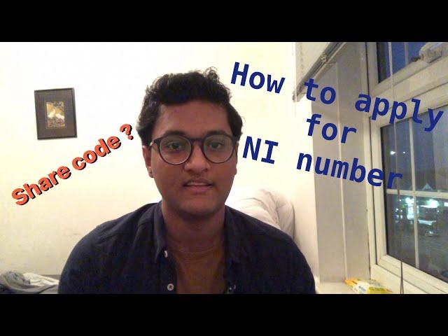 How to apply NI number | how to get share code | student in #london