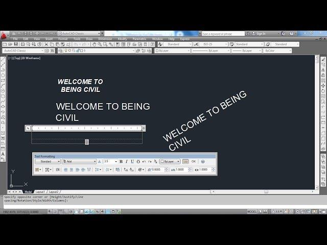 Multiline Text in AutoCAD