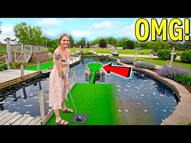 Crazy ONE IN A MILLION Mini Golf Hole in One Hole!