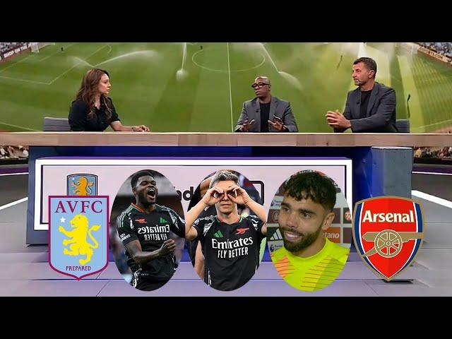 Aston Villa vs Arsenal 0-2 Leandro Trossard & Thomas Partey On Fire Goal Ian Wright Crazy Reaction