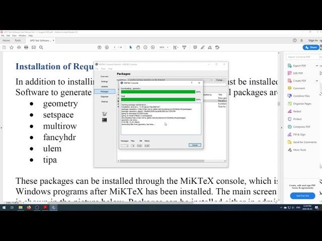 Part 4 Miktex Updates and Installing Packages