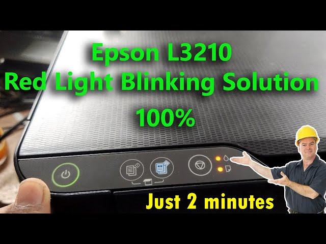 Epson L3210 red light blinking solution ! how to epson l3210 printer solution