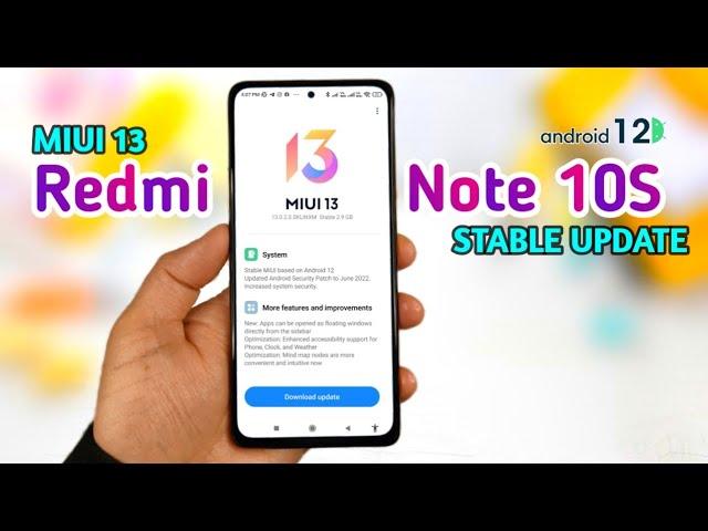 Finally Redmi Note 10s Miui 13 Update Released in india #shorts #youtubeshorts