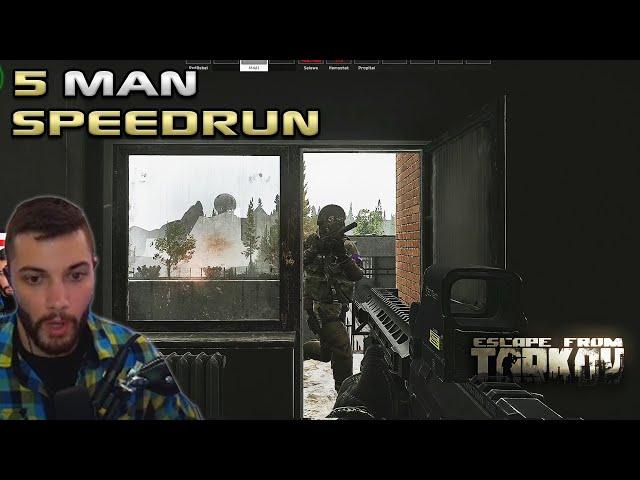 5 Man Squad Wipe Speedrun - Full Raid - Escape From Tarkov