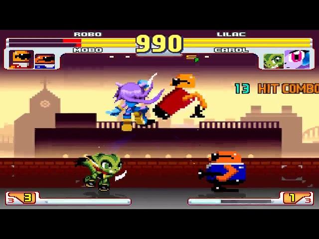 NICK54222 MUGEN: Robo and Mobo VS Sash Lilac and Carol Tea