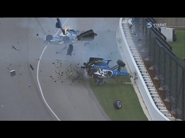 IndyCar Series 2017. Indy 500. Jay Howard & Scott Dixon Horrifying Crash (All Angles + Interviews)