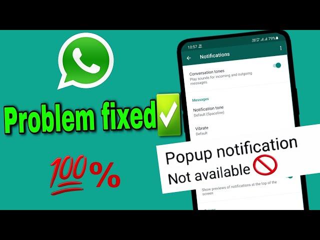 How to fix Pop up notification|| whatsapp||Android 11||