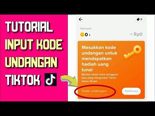 CARA MEMASUKKAN KODE UNDANGAN TIKTOK BIAR DAPAT UANG !!