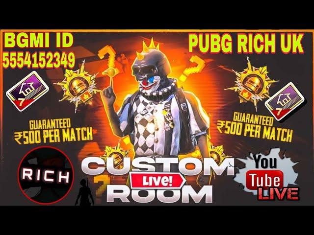 BGMI LIVE CUSTOM ROOM || CustomRooms || PUBG LIVE CUSTOM ROOMS#bgmilive #bgmicustomroom #giveaway