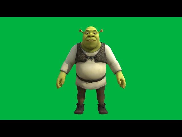 Shrek Spinning & Undulating in Front of a Green Screen