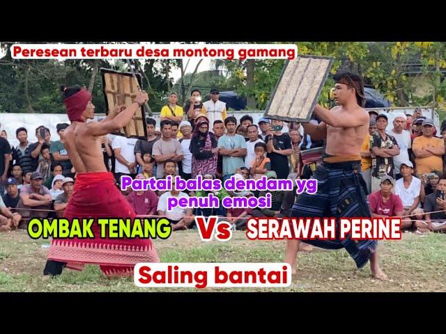 Laga memanas OMBAK TENANG VS SERAWAH PERINE || peresean terbaru desa montong gamang