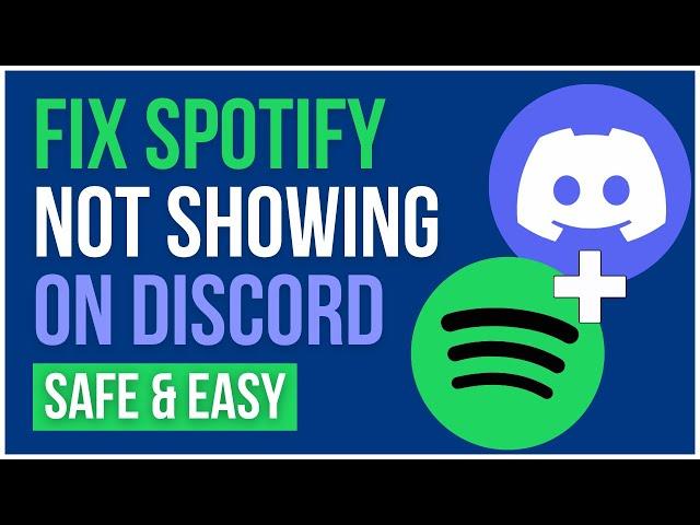 SPOTIFY NOT SHOWING ON DISCORD 2024 | Fix Discord Not Showing Spotify Status