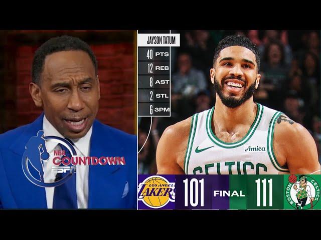 Jayson Tatum played like MVP all season - Stephen A. Smith on Celtics end Lakers 8-gm win streak