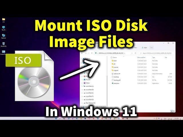 How to Mount ISO Disk Image Files in Windows 11 PC or laptop