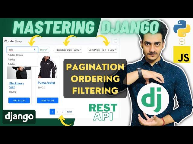 Adding Search Filtering, Attribute Filtering, Ordering &  Pagination || Rest API in Django