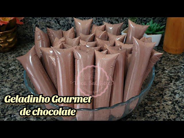 4 LITROS DE GELADINHO GOURMET DE CHOCOLATE SUPER CREMOSO