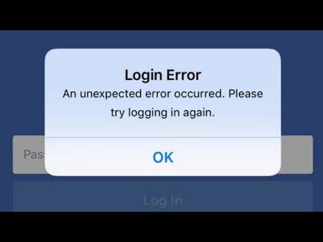 How to fix Facebook login error an unExpected Error Occurred please try again later in iOS 14.4.2