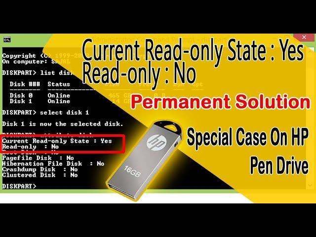 How to fix Current read only state yes on flash drive