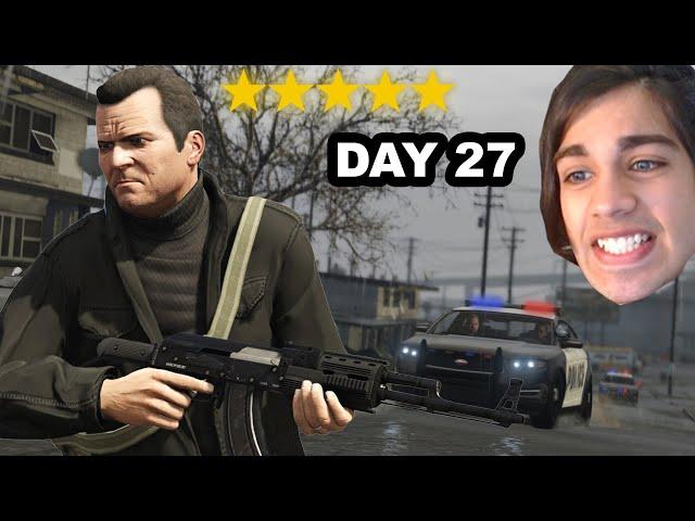 I spent 30 days with a 5 Star Wanted Level in GTA 5