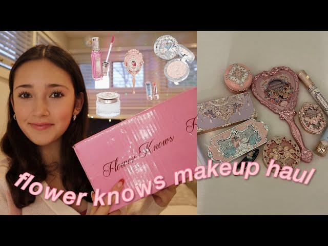 flower knows - makeup unboxing + haul🪽vlogmas day 23 