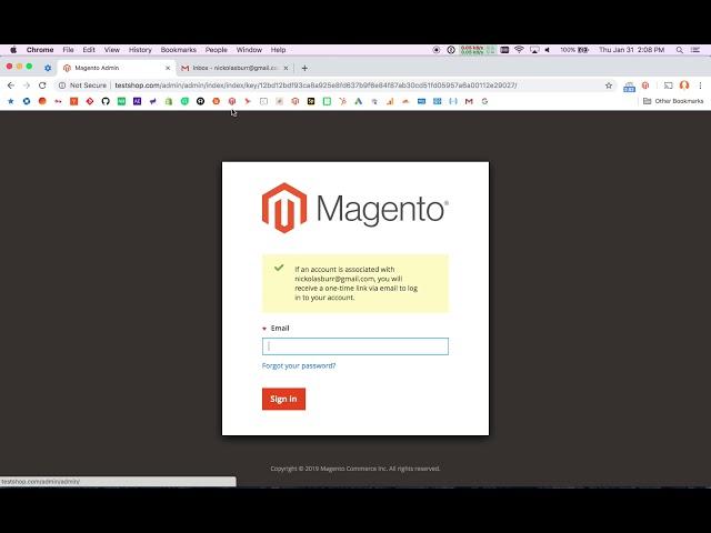 Administrator Login Demo - Tokenize User Authentication for Magento 2