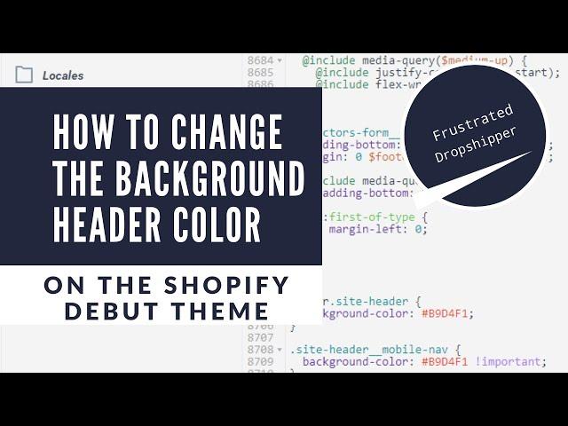 How to change the background header color for the shopify debut theme