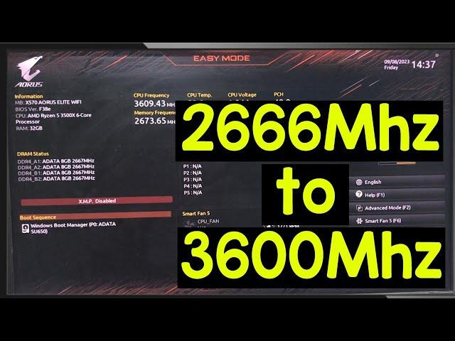 Change RAM Speed from Bios | Enable XMP (AORUS Motherboard & XPG RAM)