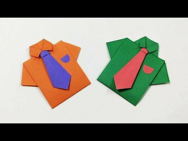 Origami Shirt With Tie | How to Make a Paper Shirt and Tie | Kids Crafts | Craftastic