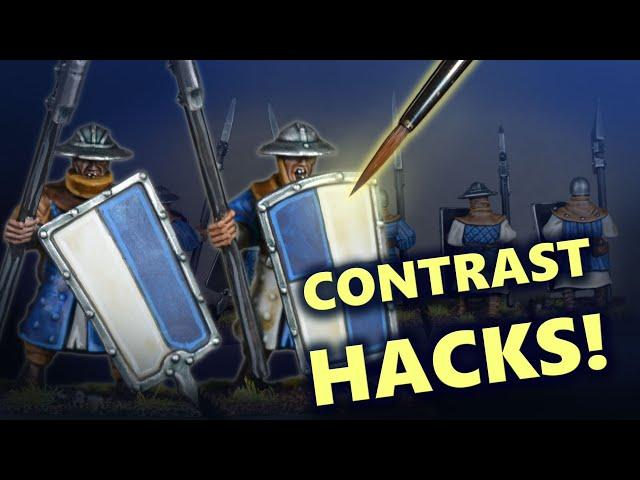 Contrast Hacks! Painting Bretonnian Men At Arms for Warhammer The Old World | Tutorial