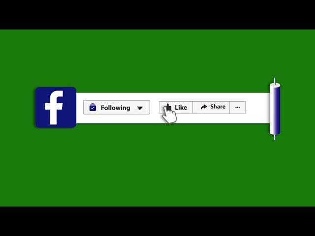 Facebook follow, like and share green screen with sound || no copyright
