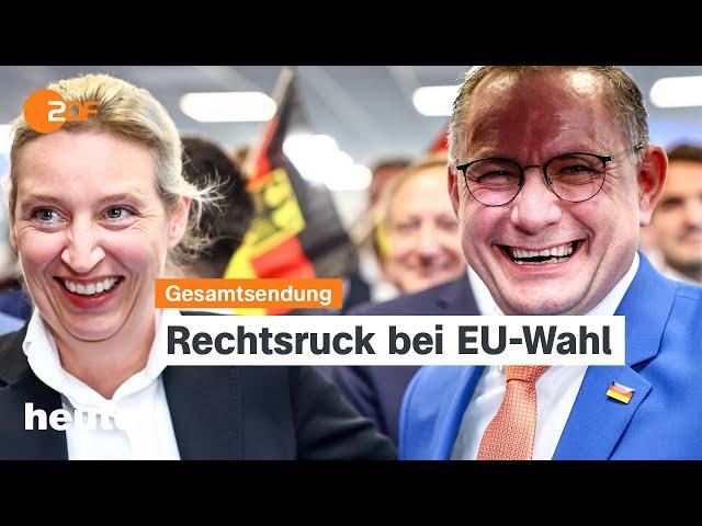 heute 19:00 Uhr 10.06.24 Europawahl, Rechtsruck bei EU-Wahl, Frankreich löst Parlament auf (english)