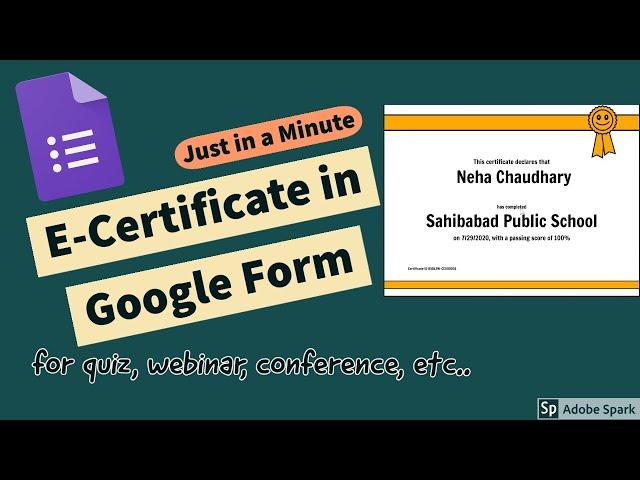 Generate E-Certificate from Google Form| How to Create E-Certificate using Google Form?