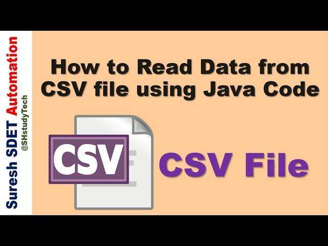 How to Read Data from CSV file using Java Code