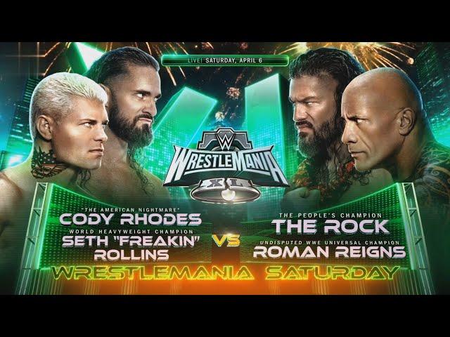 WWE WrestleMania 40 Official Full Match Card