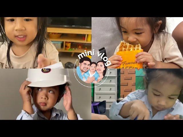 MINI VLOG • Our 2yo son decides for a day  Gray as an engineer for Career Week at school ‍️