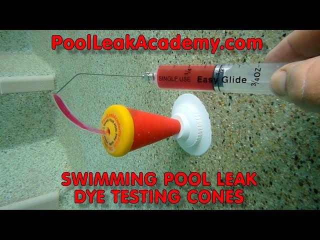 Swimming Pool Leak Dye Testing Cones