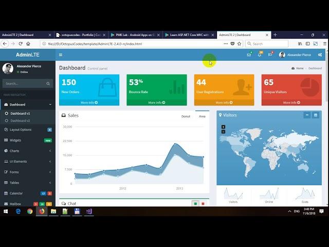 Install AdminLTE Template in ASP.NET Core MVC