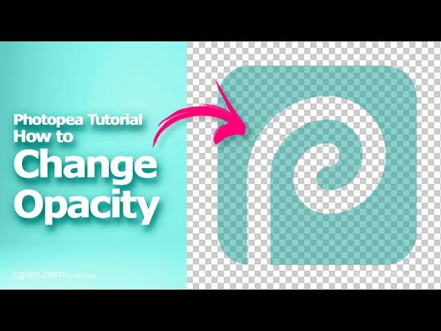 How to change opacity in Photopea