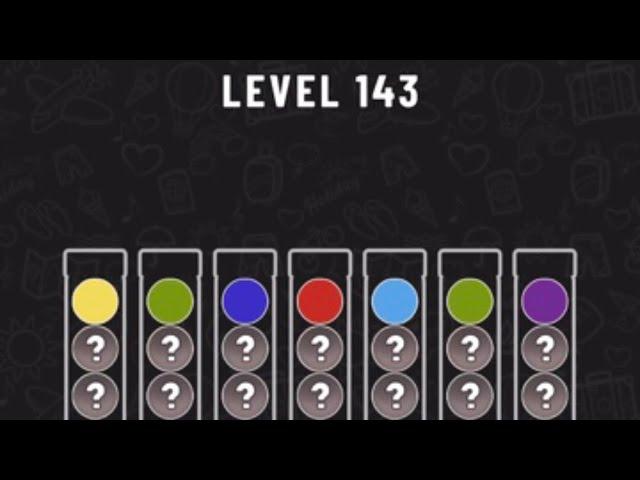 Ball Sort Puzzle Level 143 #ballsortpuzzle #ballsortpuzzlegameplay #puzzlegame #mobilegames